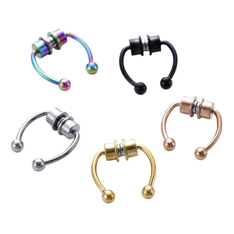 Body Jewelry Nose Studs - Faux anneaux de nez magnétiques, faux