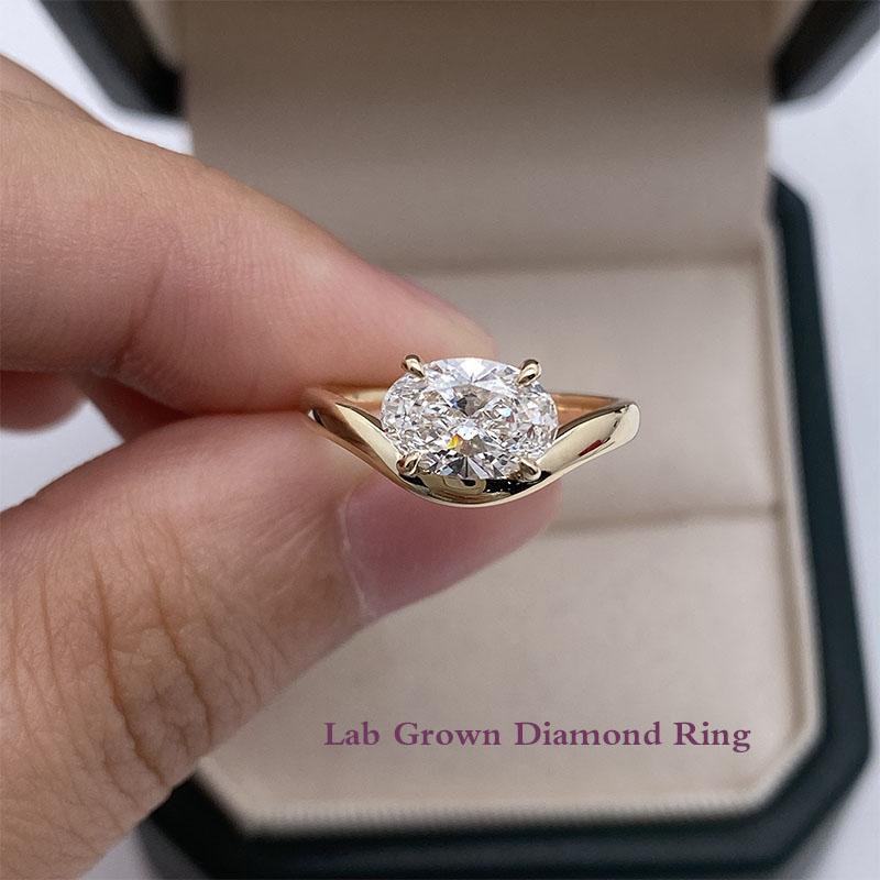 Body Jewelry Vch - Bague de fiançailles solitaire en diamant