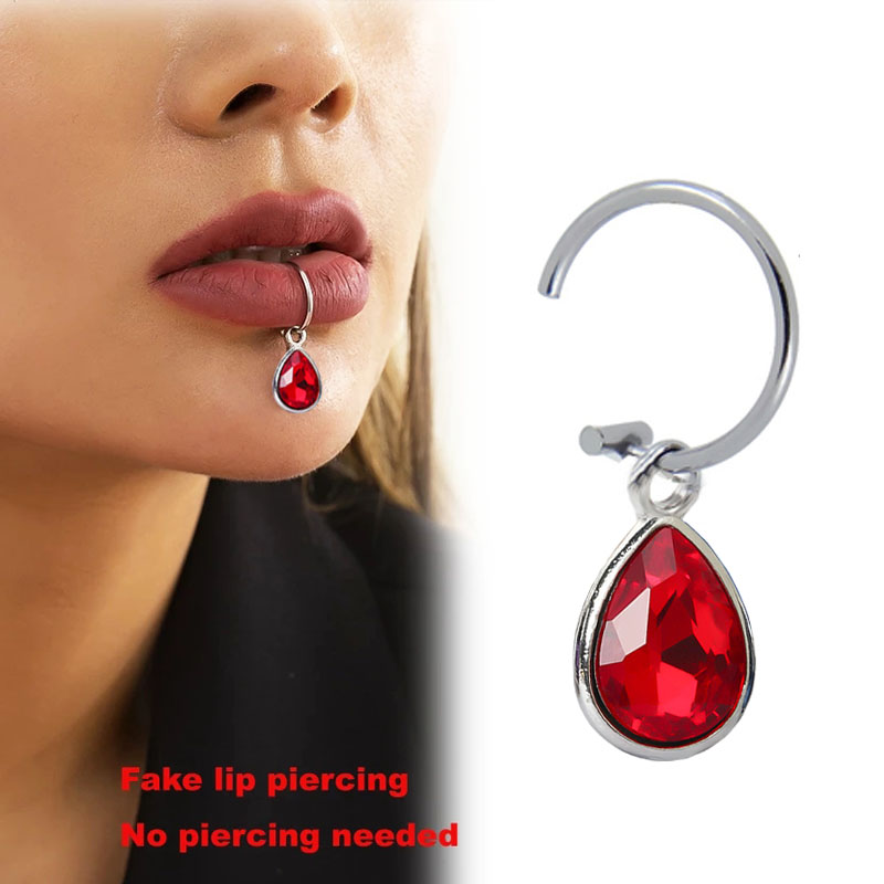 Body Jewelry Labret - Faux Piercing en Acier Inoxydable, 1