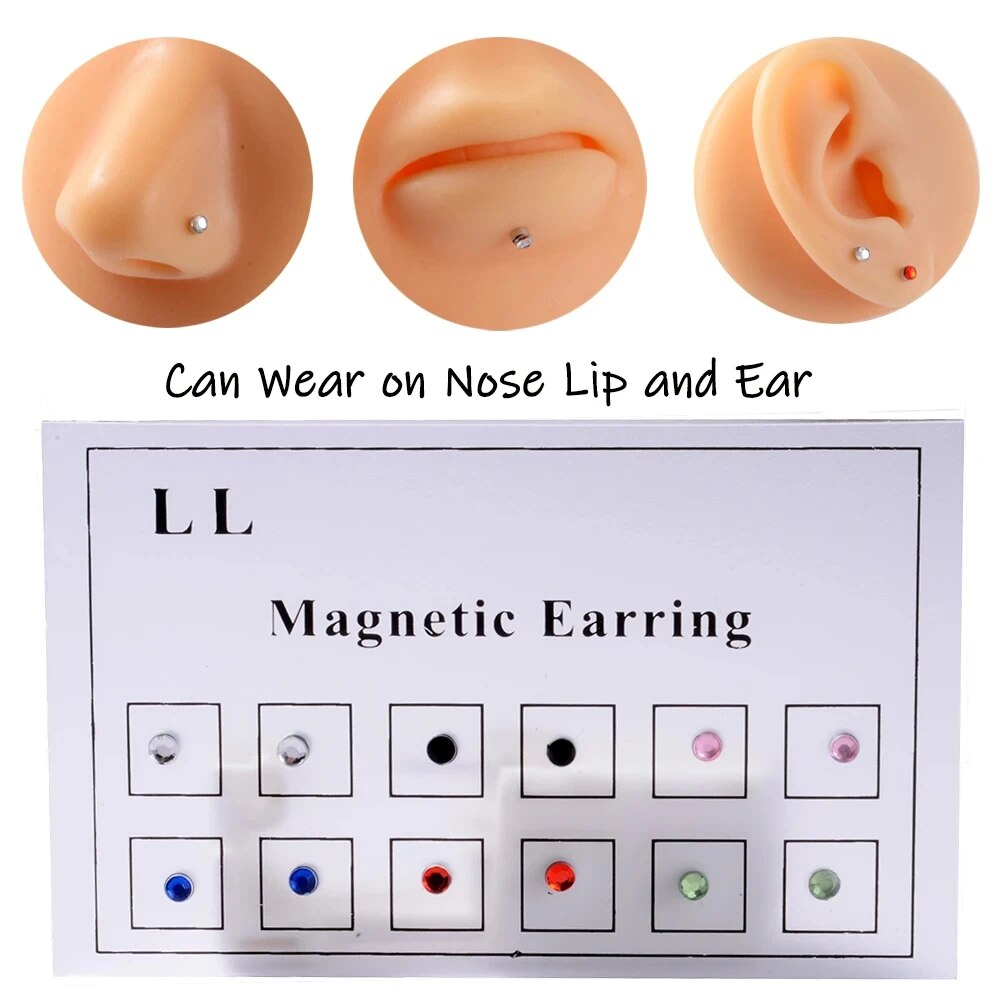 Body Jewelry Labret - 12 pièces/carte faux tricheur Non percé
