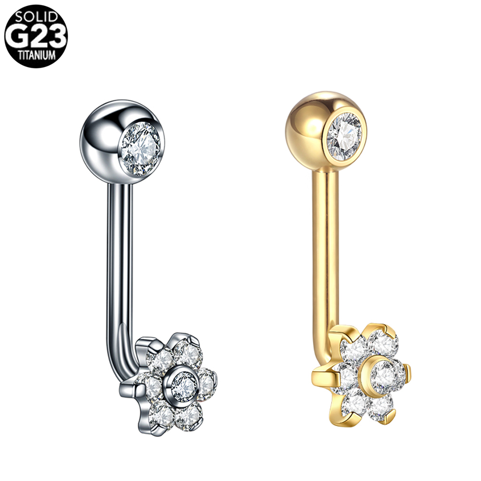 Body Jewelry Vch - Piercing Christina en titane fleur, 1