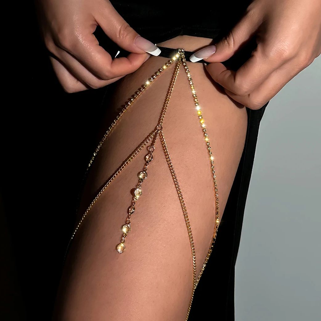 Body Jewelry Charms - Chaînes de jambes à pampilles multicouches