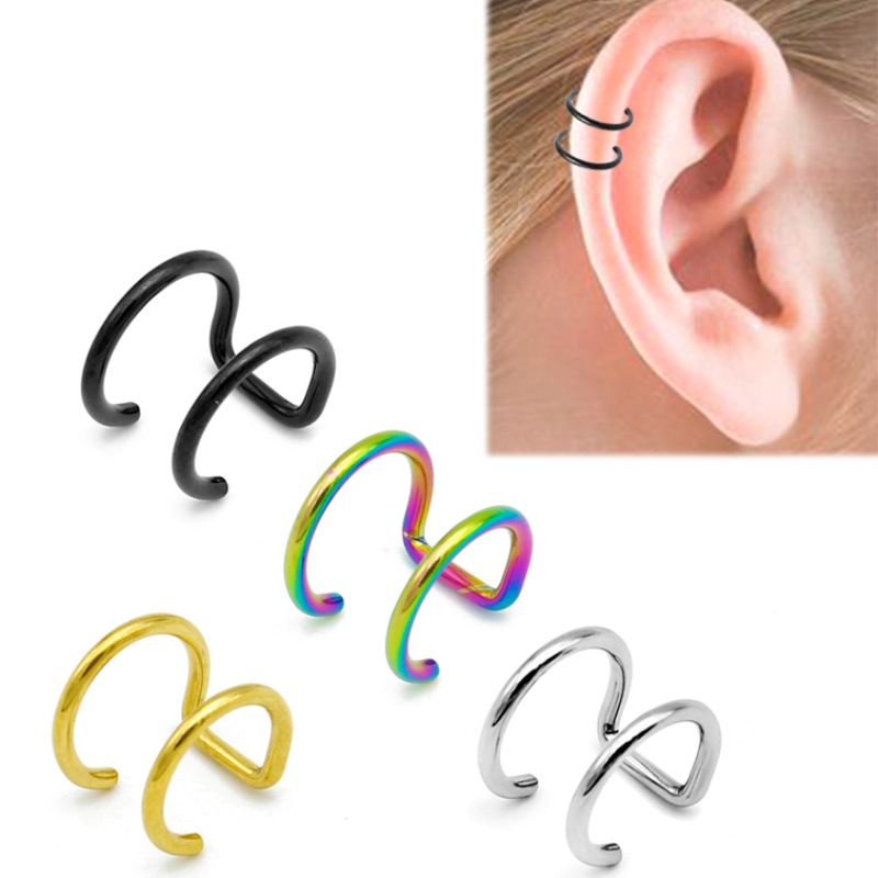 Body Jewelry Labret - 2 pièces Manchette d'oreille à clipser