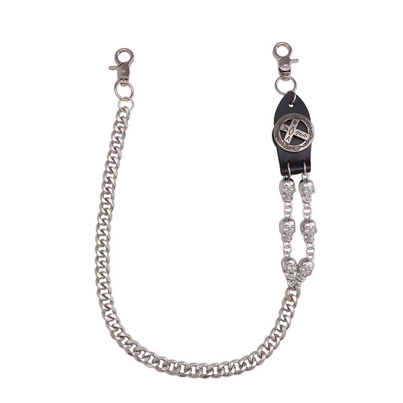 Body Jewelry Charms - Chaîne de pantalon multicouche en cuir