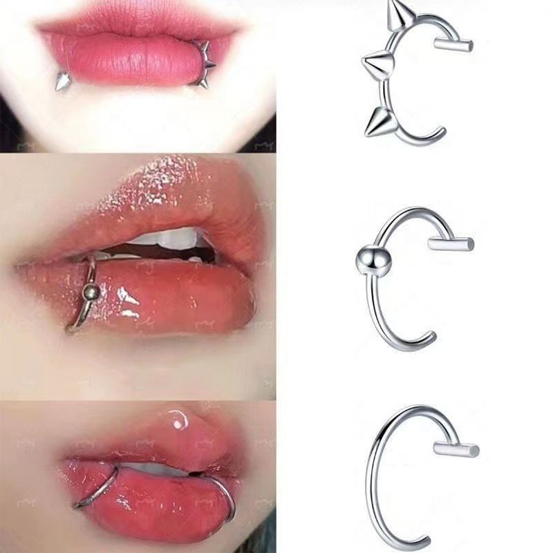 Body Jewelry Labret - Faux anneau de nez en acier