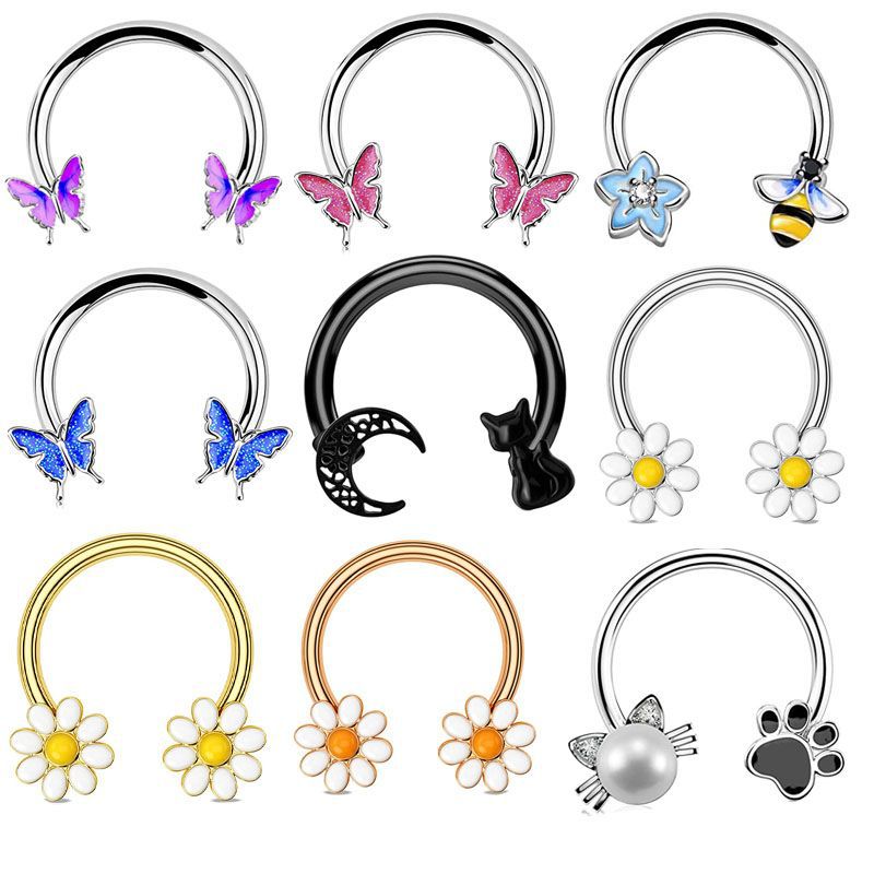 Body Jewelry Nose Studs - Anneau de septum 16G, bijoux de