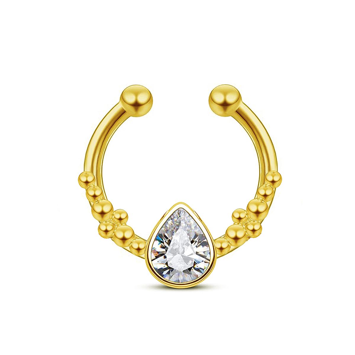 Body Jewelry Nose Studs - Anneau de faux nez en fer