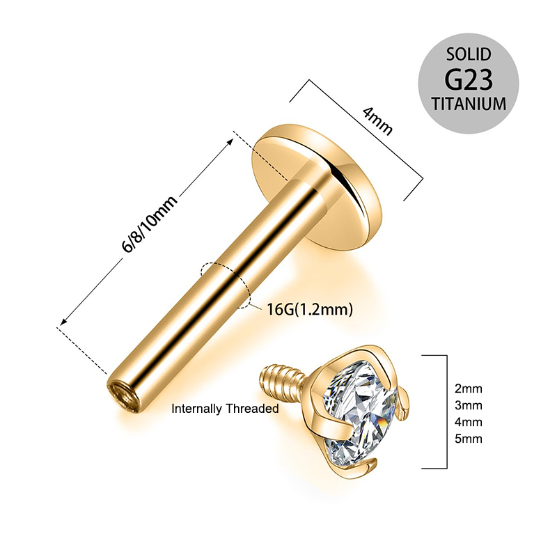 Boucles d'oreilles clous en ti - Body Jewelry Labret avis et prix