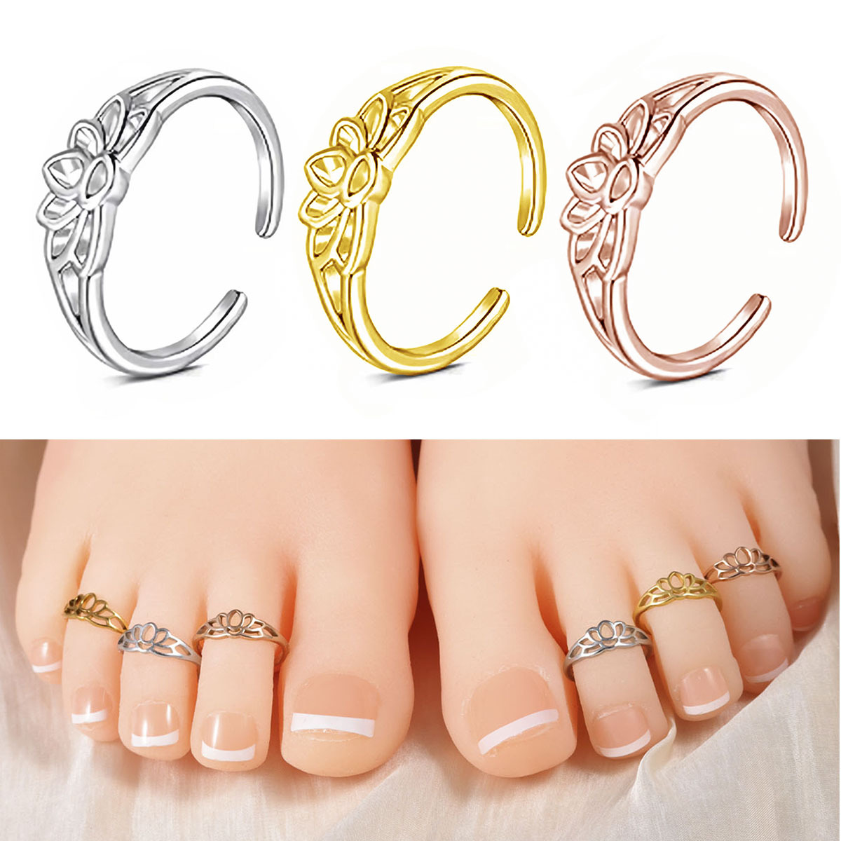 Bague d'orteil en acier inoxyd - Body Jewelry Rings avis et prix