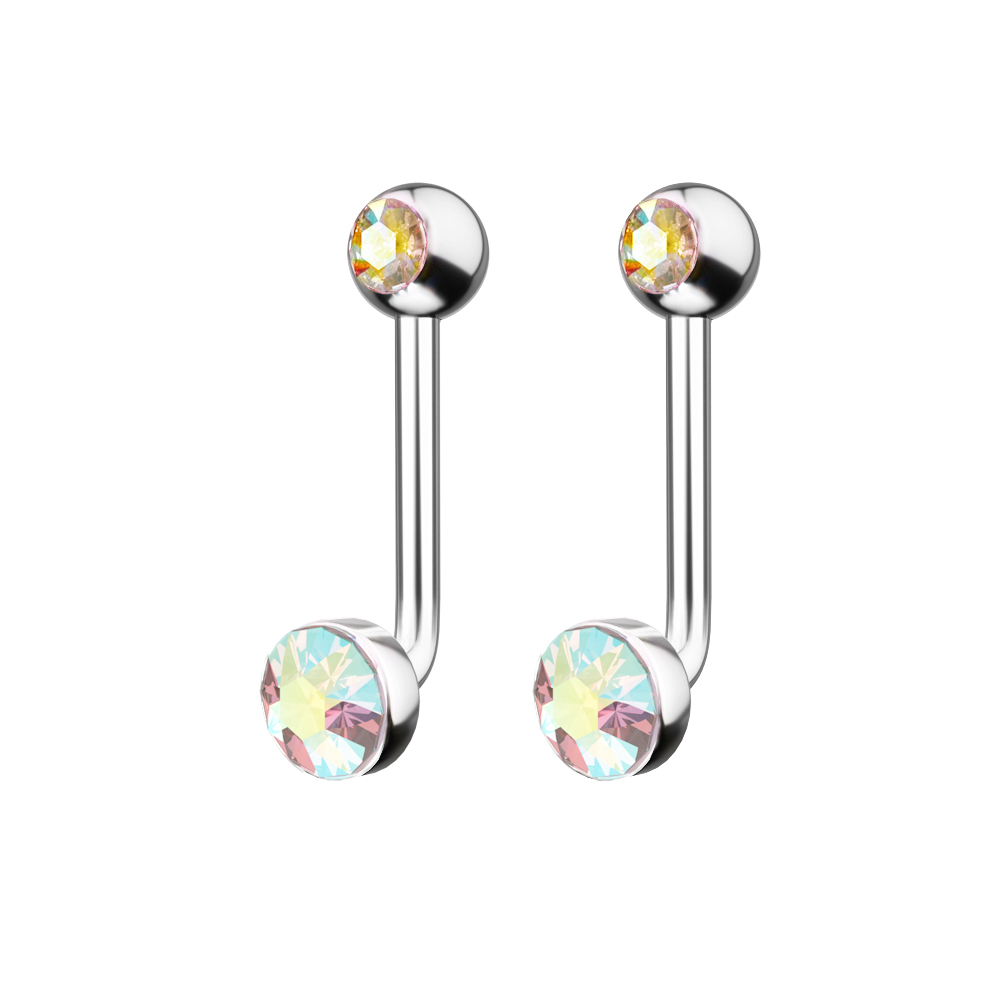 1 PC F136 titane 14G CZ gemme  - Body Jewelry Vch avis et prix