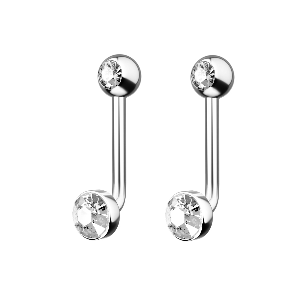 1 PC F136 titane 14G CZ gemme  - Body Jewelry Vch avis et prix