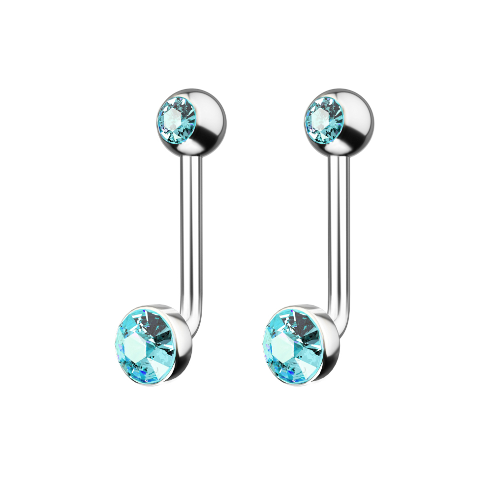 1 PC F136 titane 14G CZ gemme  - Body Jewelry Vch avis et prix