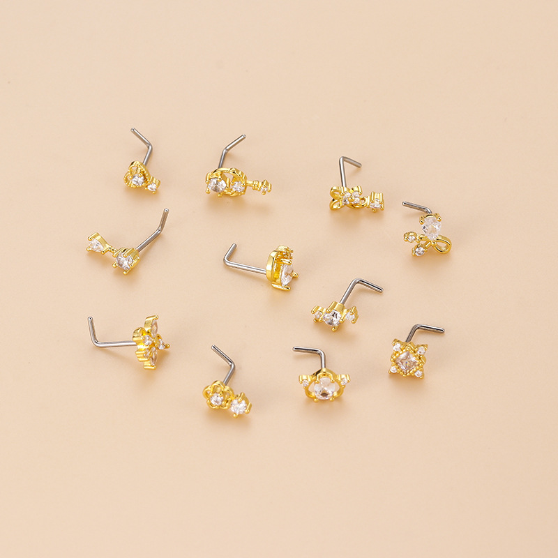 Piercing de nez en zircon cubi - Body Jewelry Nose Studs avis et prix