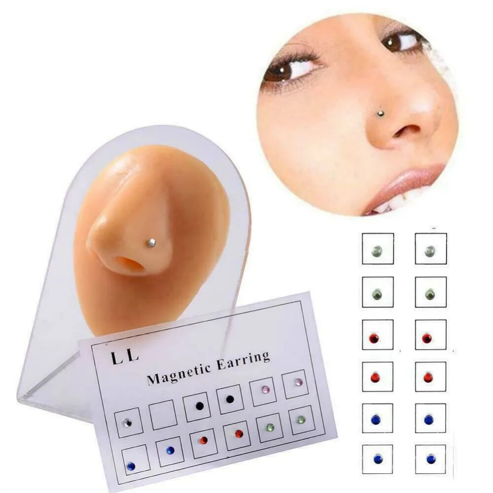 12 pièces/carte faux tricheur  - Body Jewelry Labret avis et prix