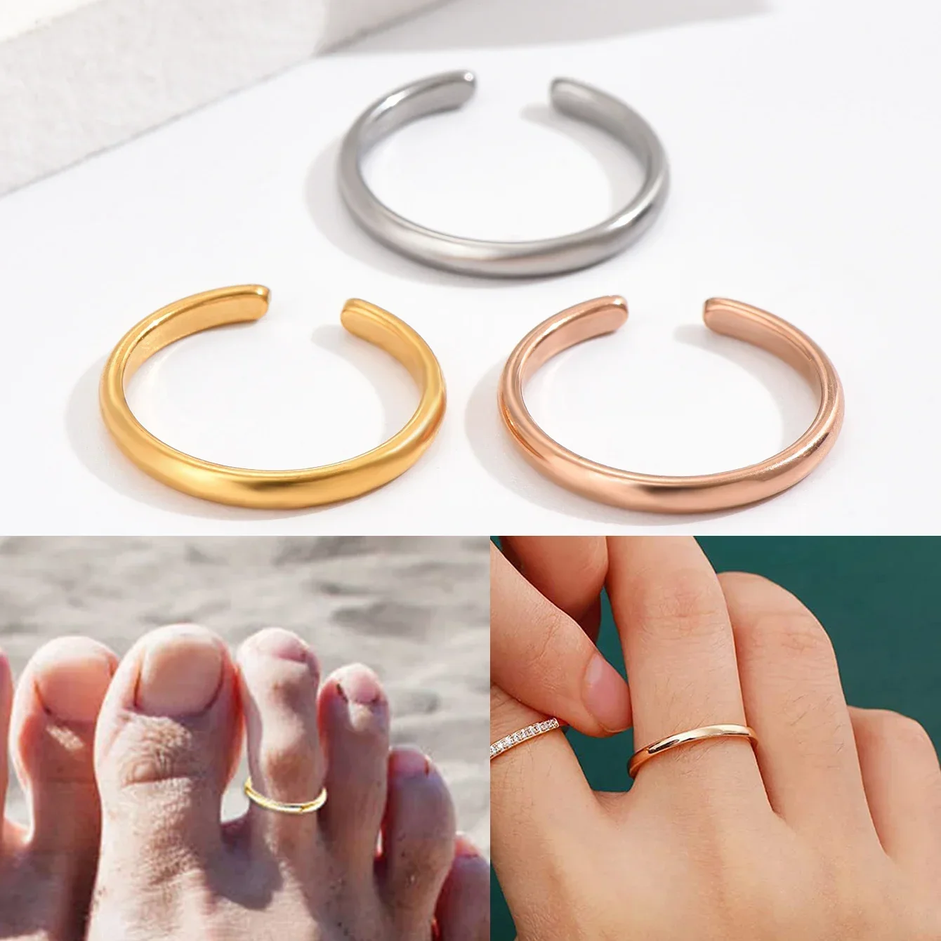 Bagues d'orteil réglables en a - Body Jewelry Rings avis et prix