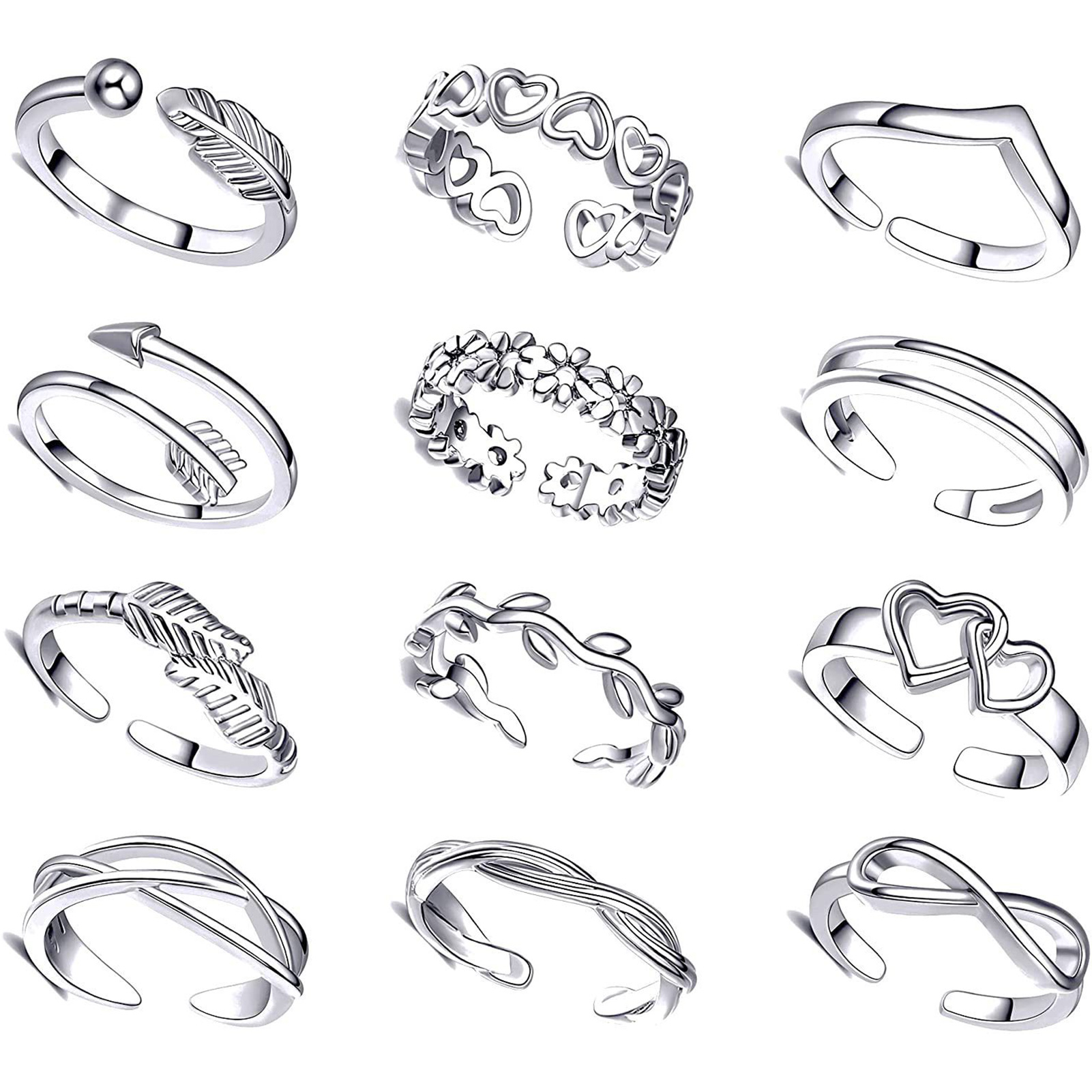 10/12 pièces bagues d'orteil p - Body Jewelry Rings avis et prix