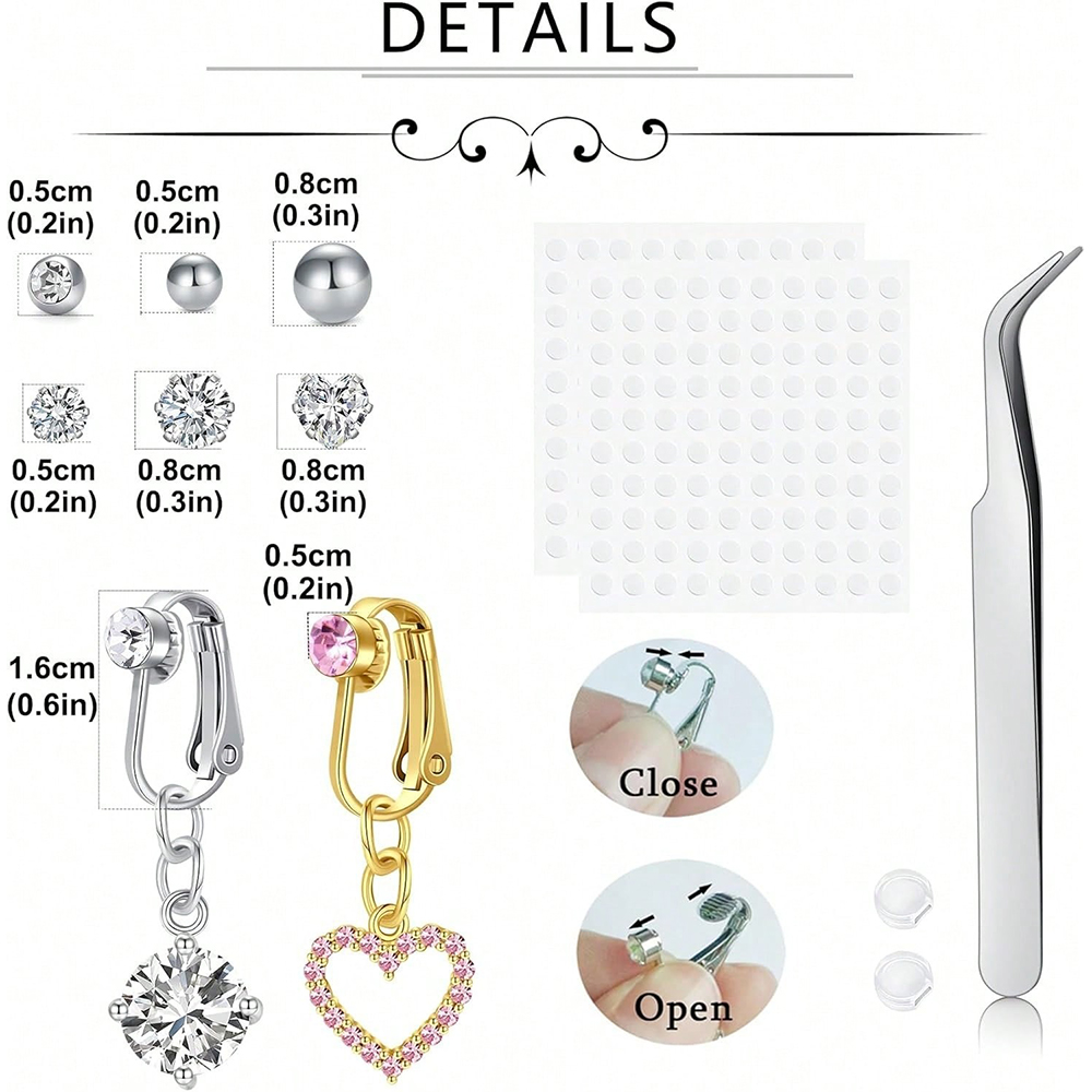 Faux piercing de nombril doré, - Body Jewelry Rings avis et prix