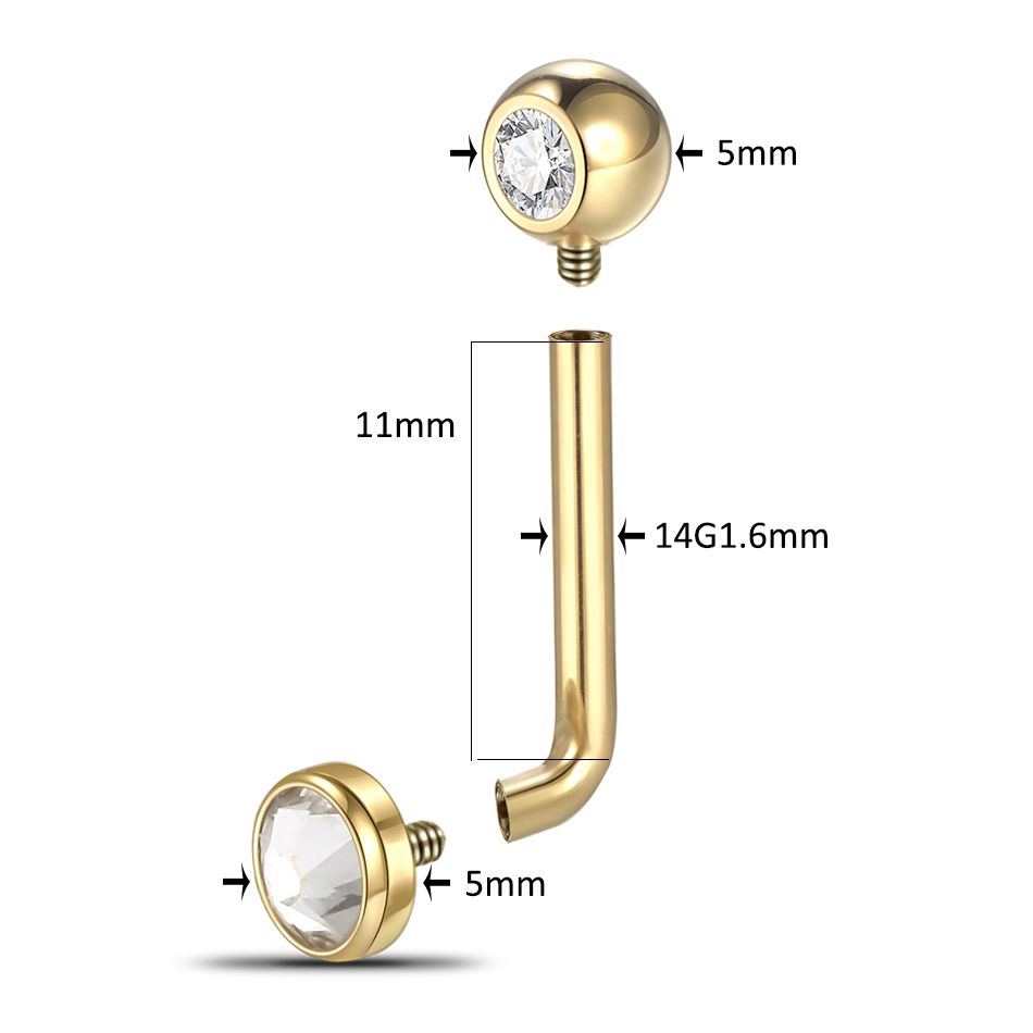 1 PC G23 titane Christina capu - Body Jewelry Vch avis et prix