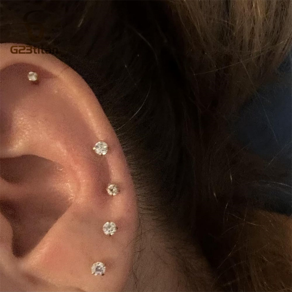 2 pièces Piercings en Titane G - Body Jewelry Labret avis et prix