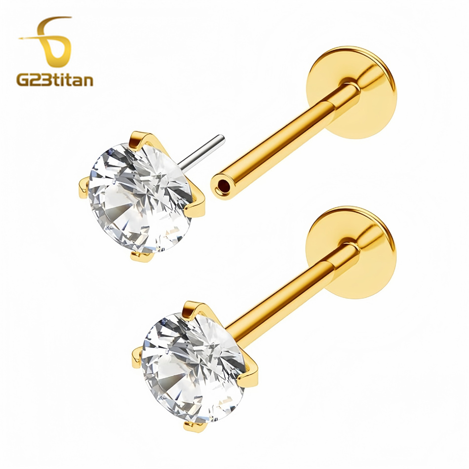 2 pièces Piercings en Titane G - Body Jewelry Labret avis et prix