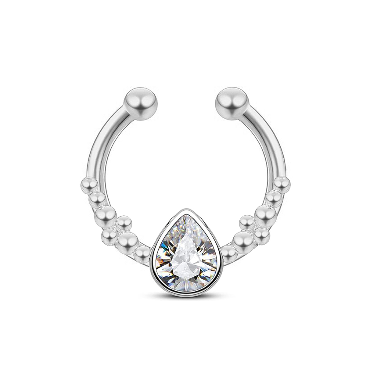 Anneau de faux nez en fer à ch - Body Jewelry Nose Studs avis et prix