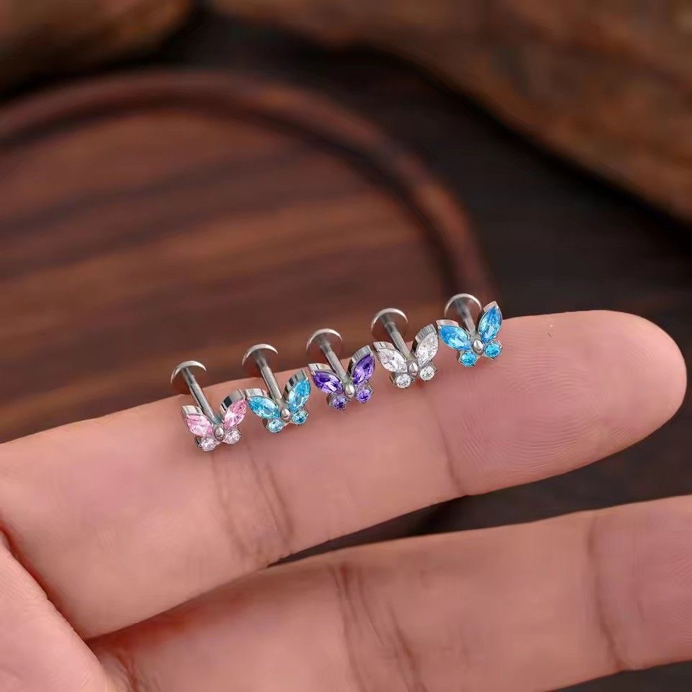 1PC Piercing Labret Papillon e - Body Jewelry Labret avis et prix