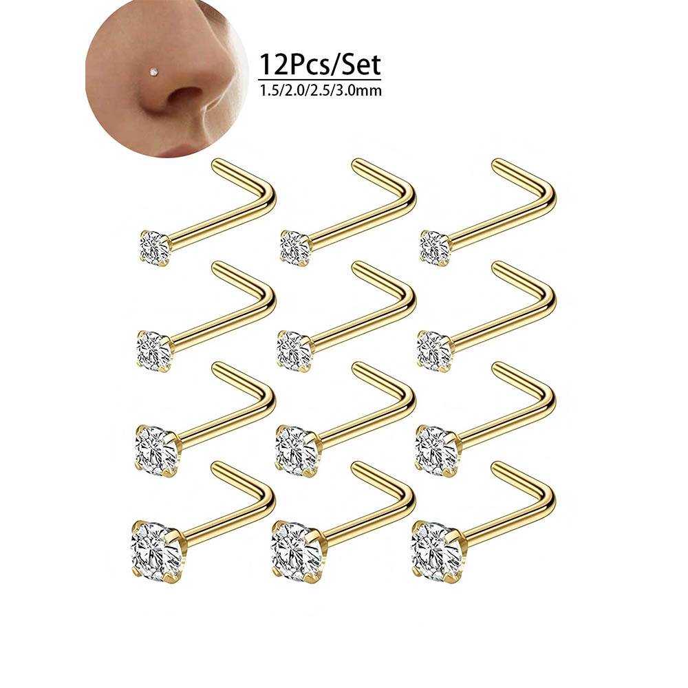 Ensemble complet de 12 pièces  - Body Jewelry Nose Studs avis et prix