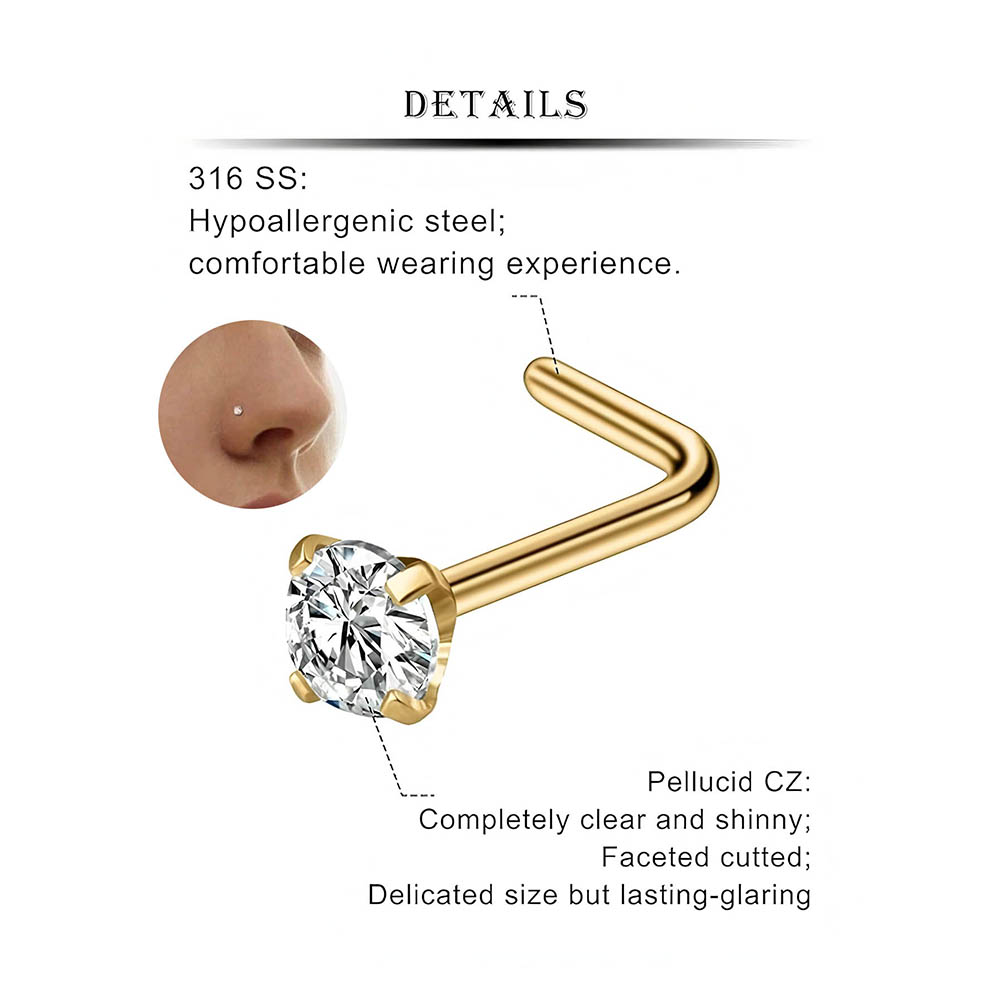 Ensemble complet de 12 pièces  - Body Jewelry Nose Studs avis et prix