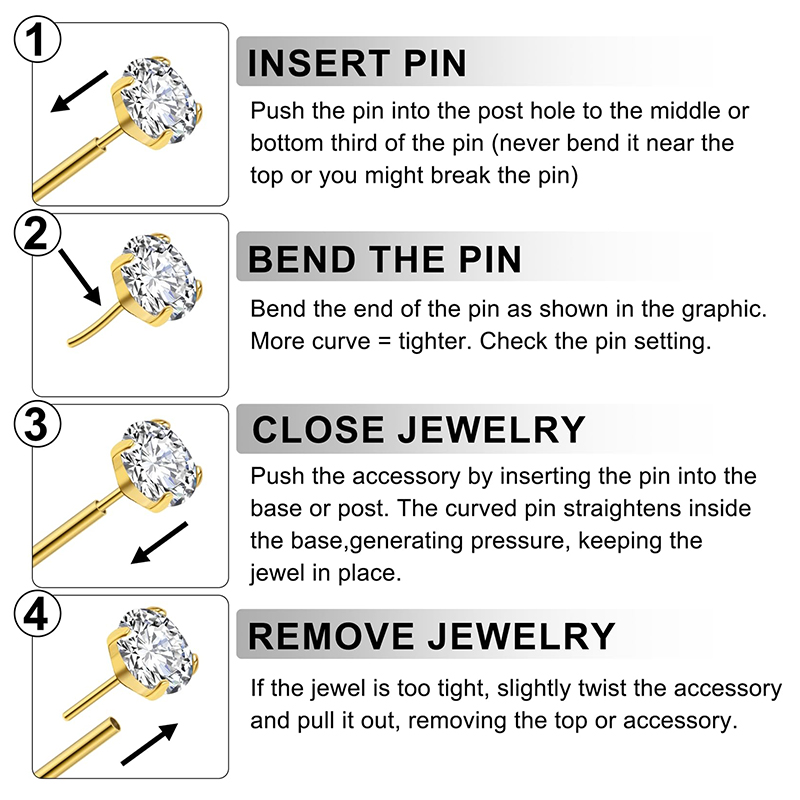 Anneaux de piercing sans filet - Body Jewelry Labret avis et prix