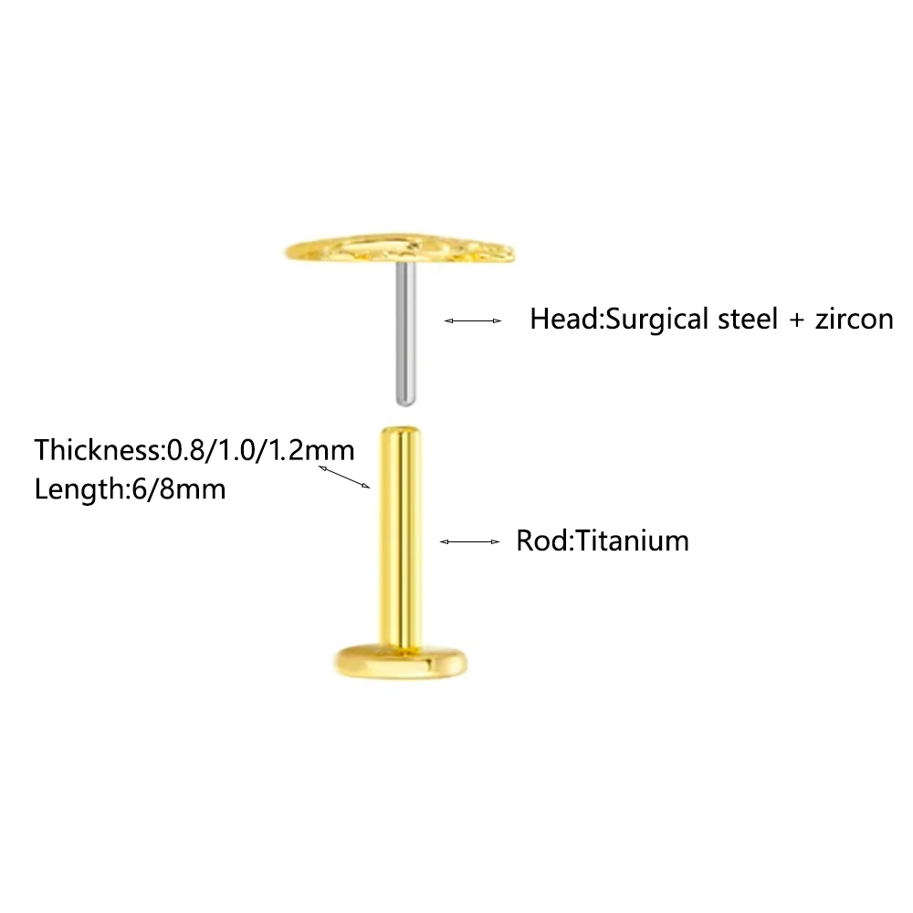 ASTM F136 G23 titane en forme  - Body Jewelry Labret avis et prix
